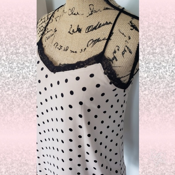 Express top tank summer xs blush pink black lace - Picture 2 of 5